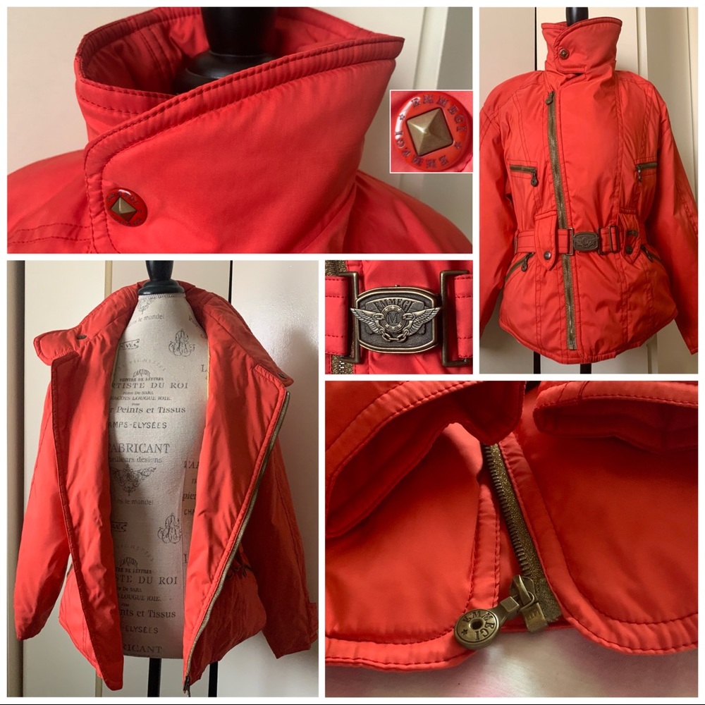 Emmegi VINTAGE ski jacket red-orange sz 36 Lk New